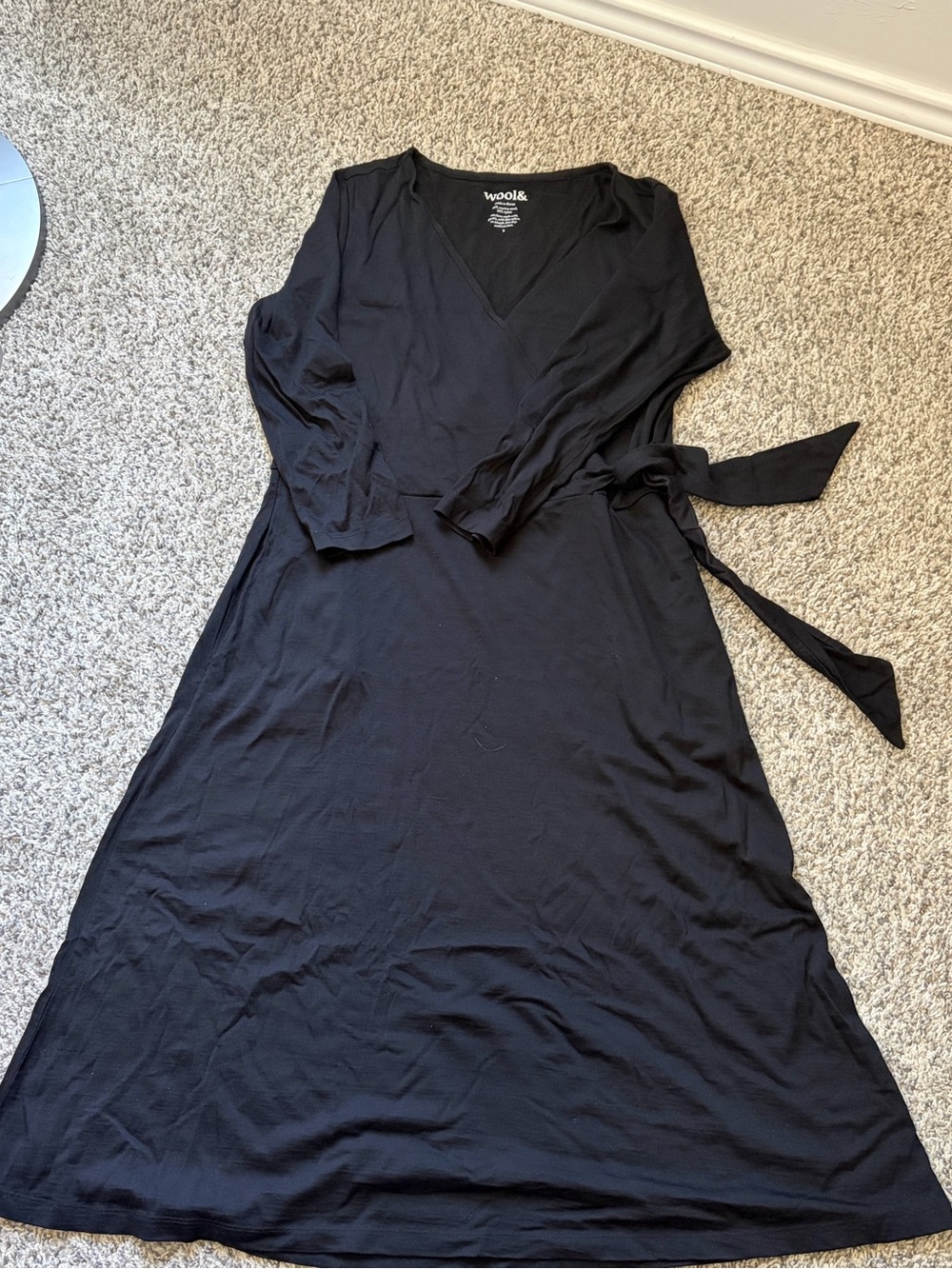 Wool& Wooland faux wrap dress Black Small